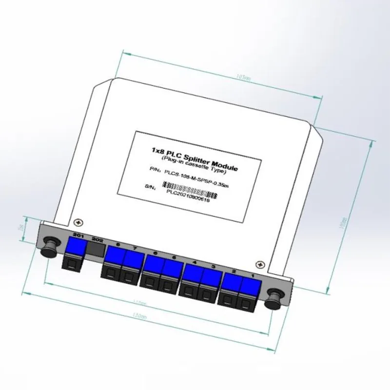 1*4 1*8 PLC-inprop-in-kasset-splitter